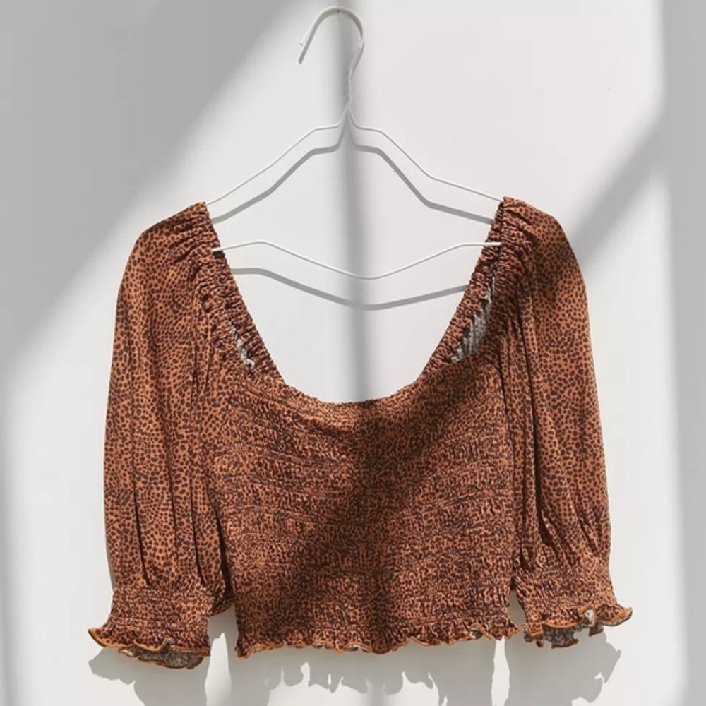 Urban Outfitters Giselle Cheetah Crop Top